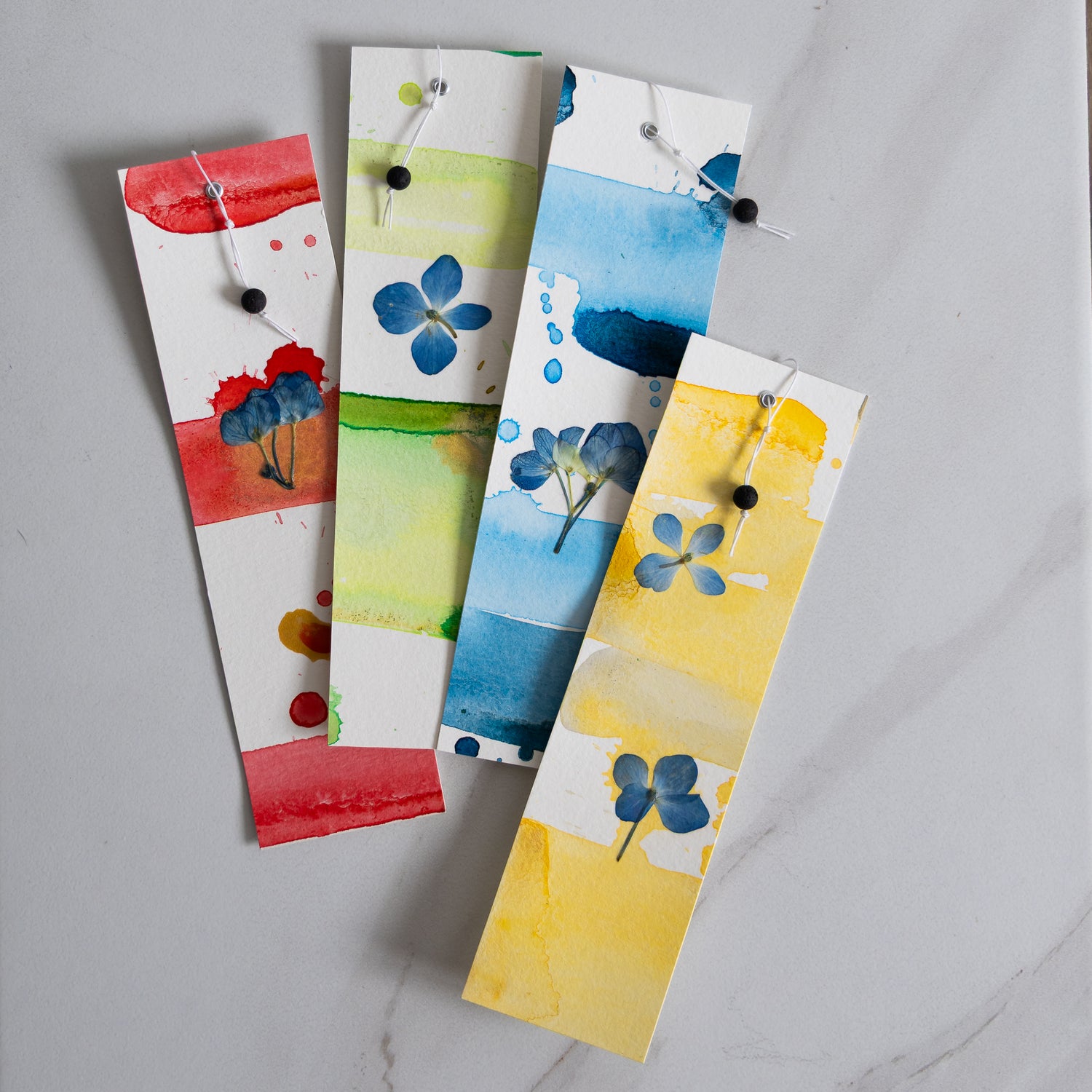 Handmade Watercolour Bookmarks