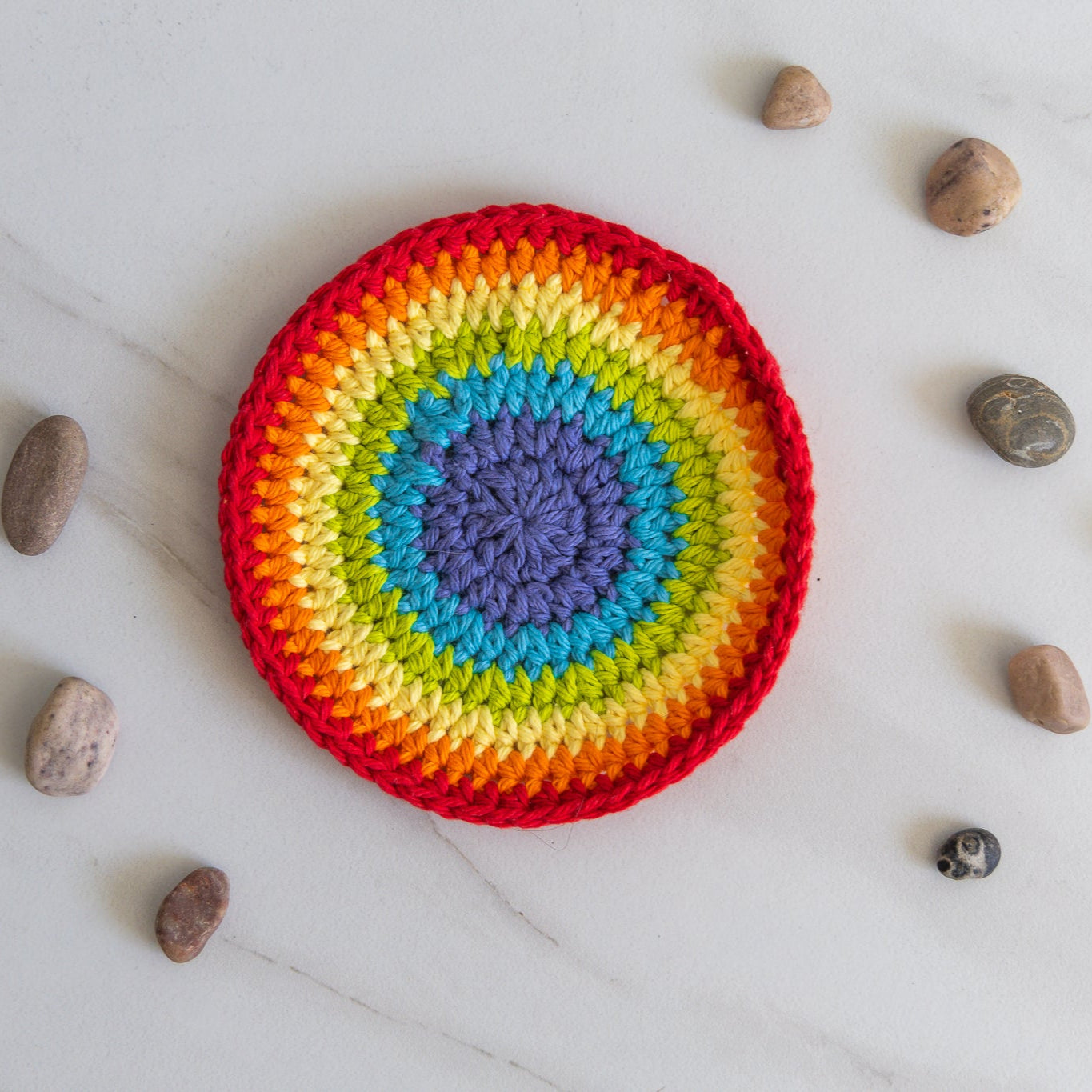 Handmade Pride Rainbow Coaster Set