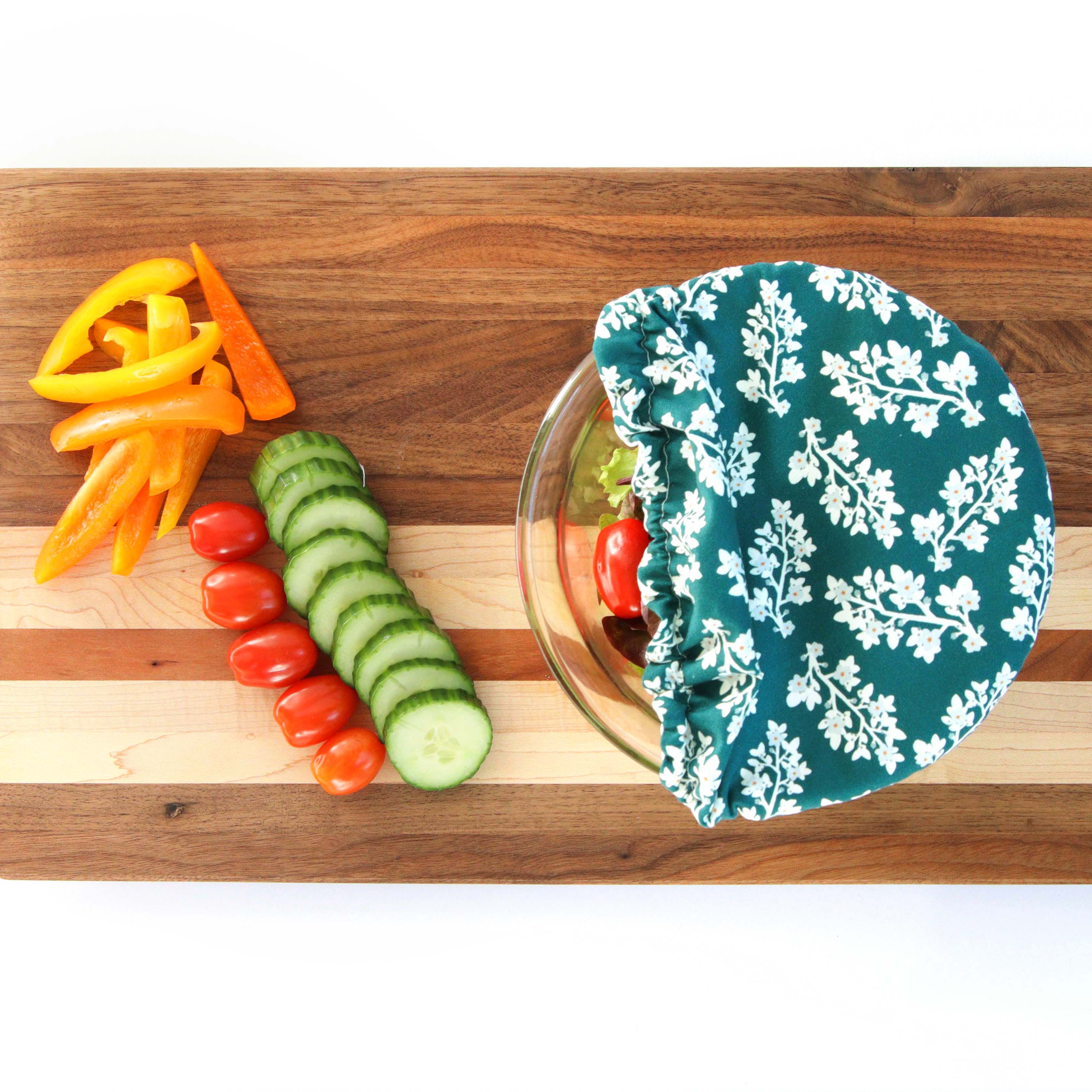 Colibri plastic-free floral pattern bowl cover medium