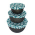 Colibri plastic-free bowl cover set in floral pattern