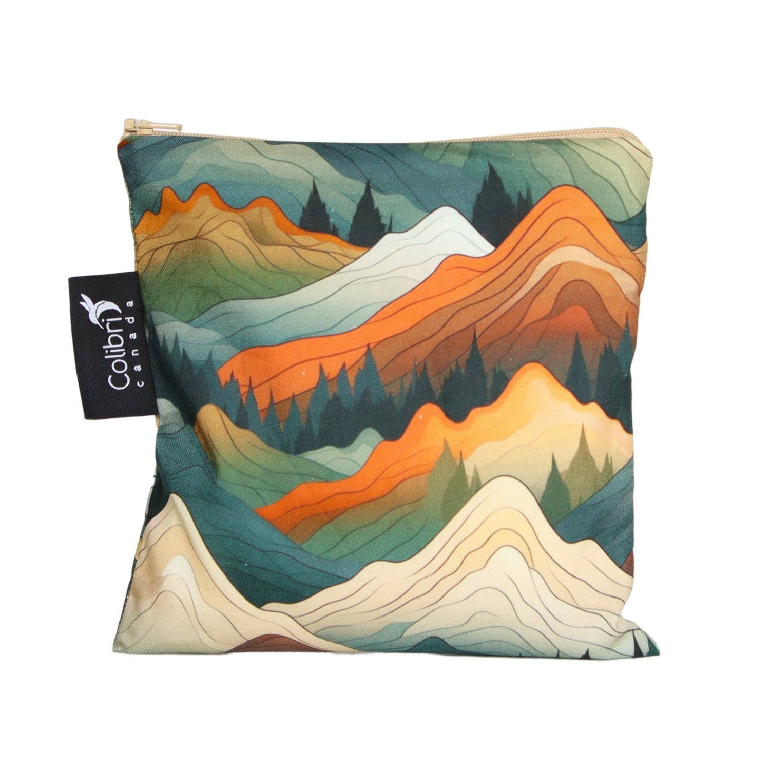 Large Reusable Snack Bag: Mountains