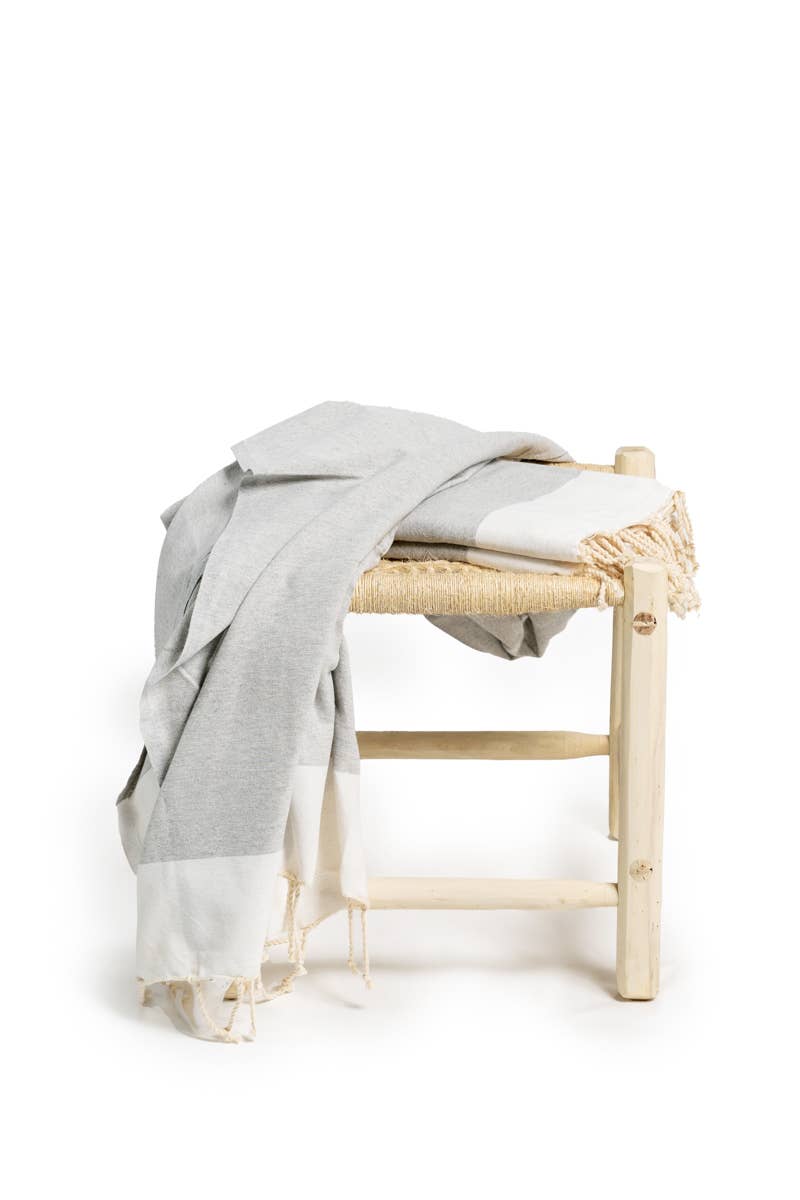 Turkish Towel: Light Grey