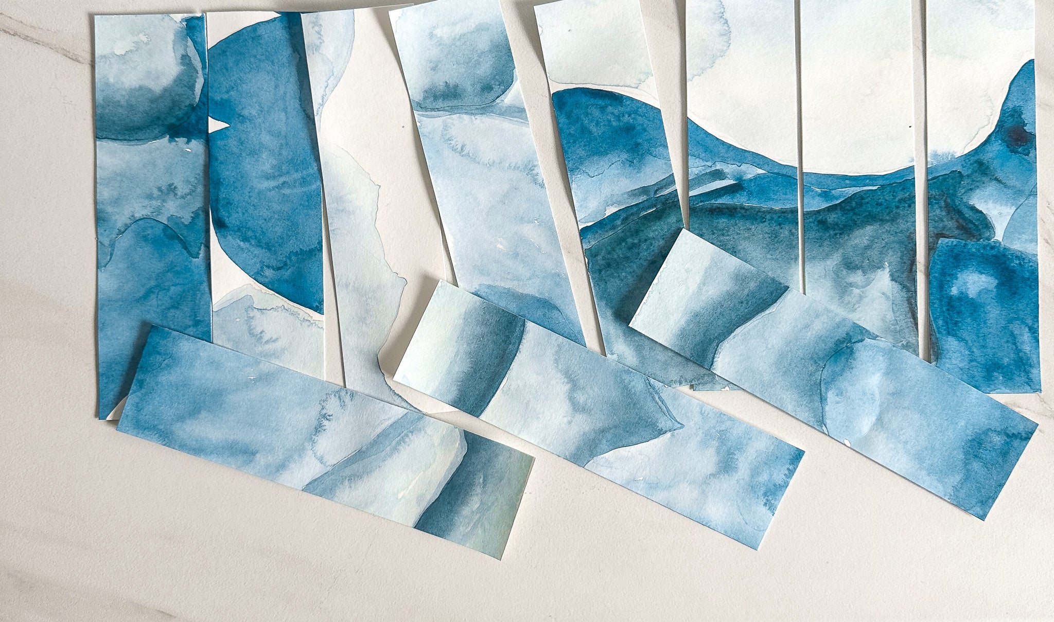 Handmade Watercolour Bookmarks