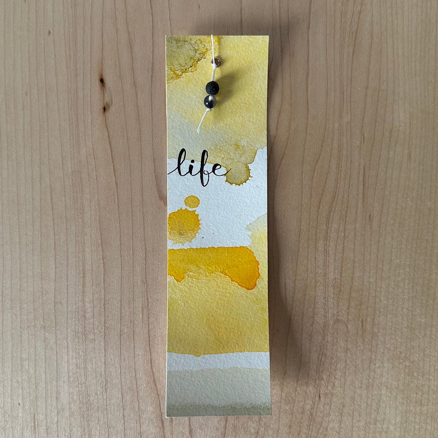 Handmade Watercolour Bookmarks: Yoga