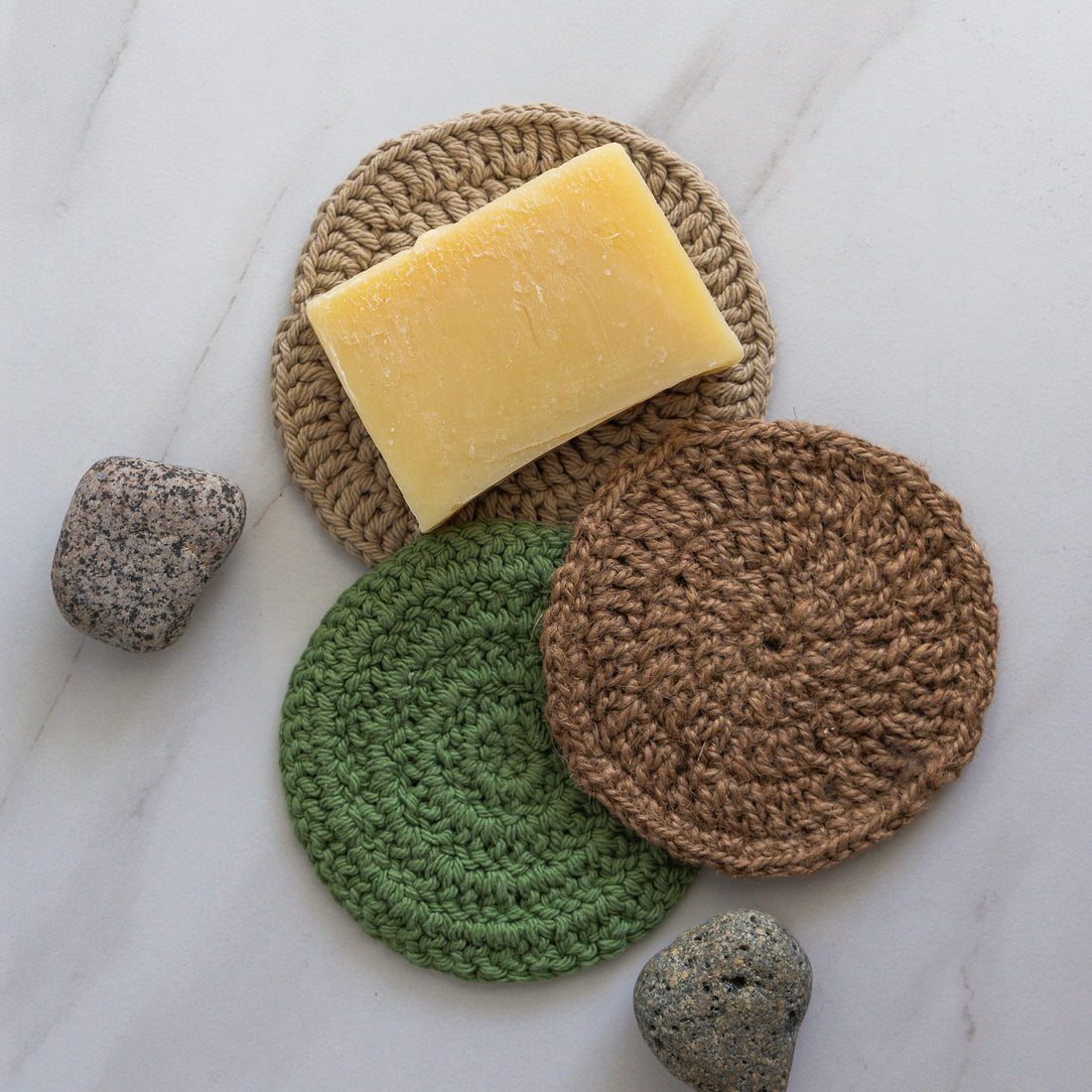 Canadian Made Crochet Coaster, Soap Dish or Dish Cloth