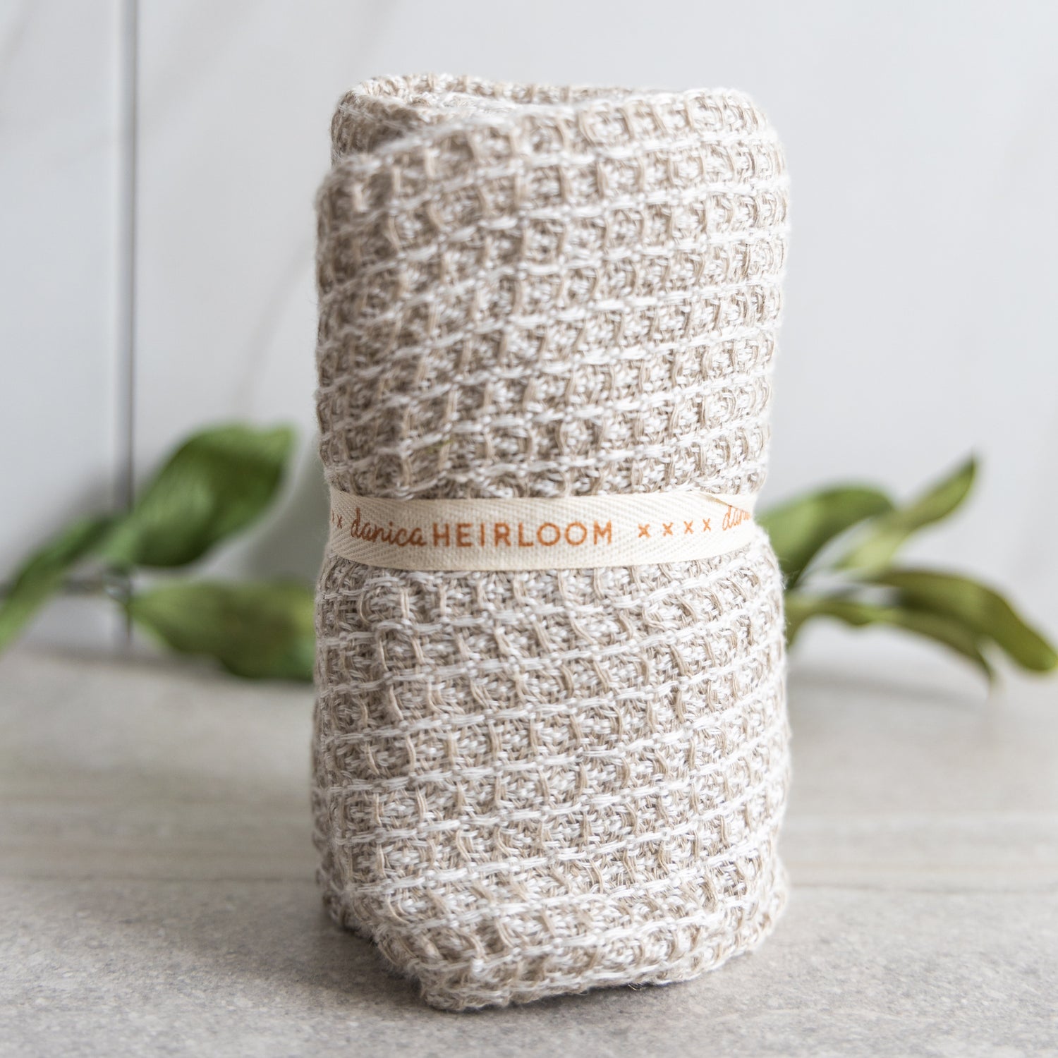 Beige Linen Hand Towel