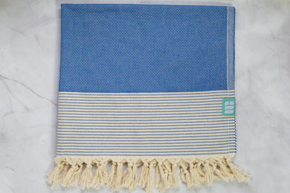 Blue Turkish bath towel