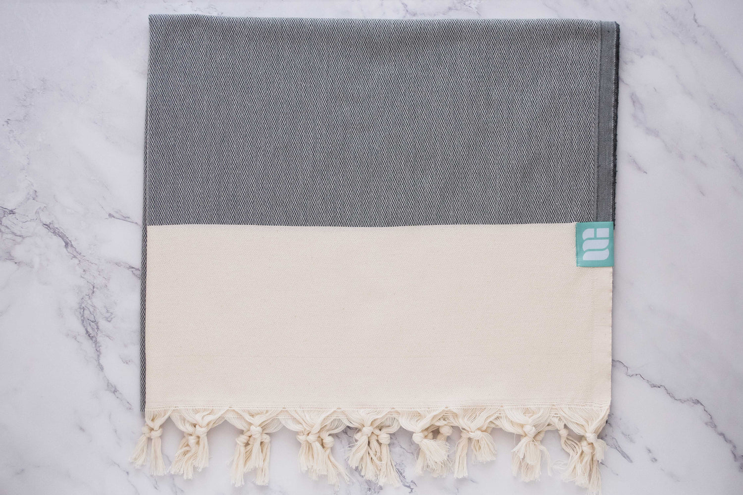 Charcoal grey Turkish bath towel