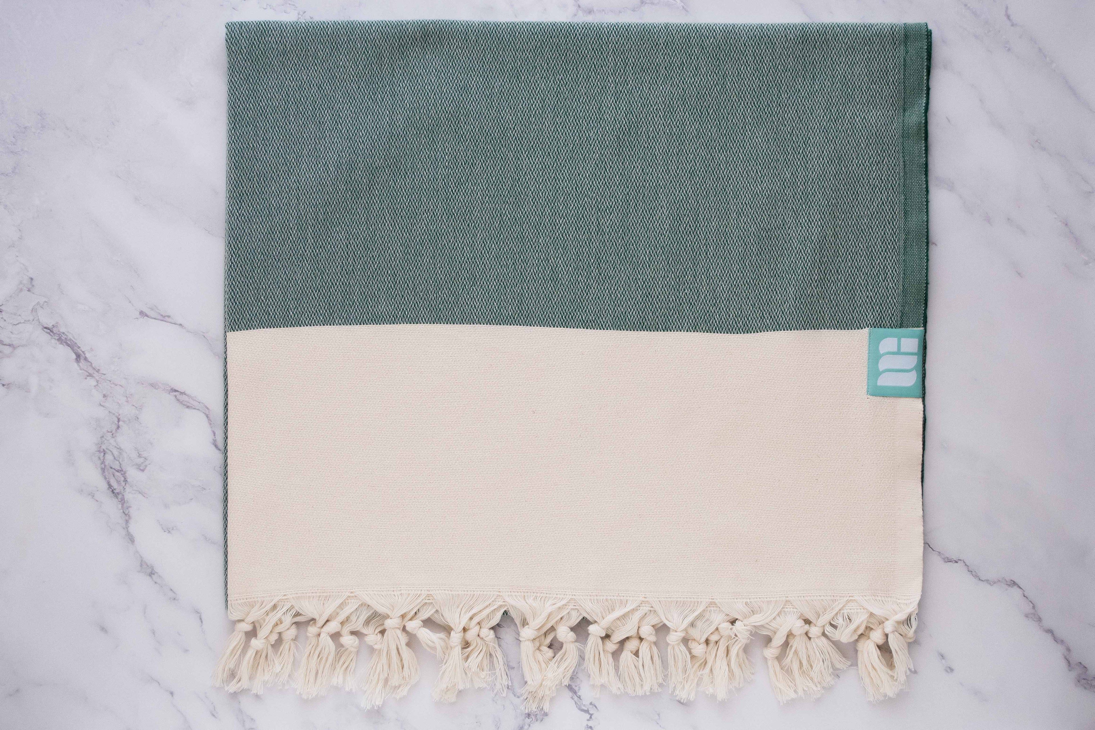 Green Turkish bath towel