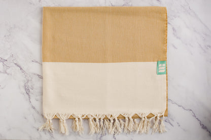 Mustard yellow Turkish bath towel