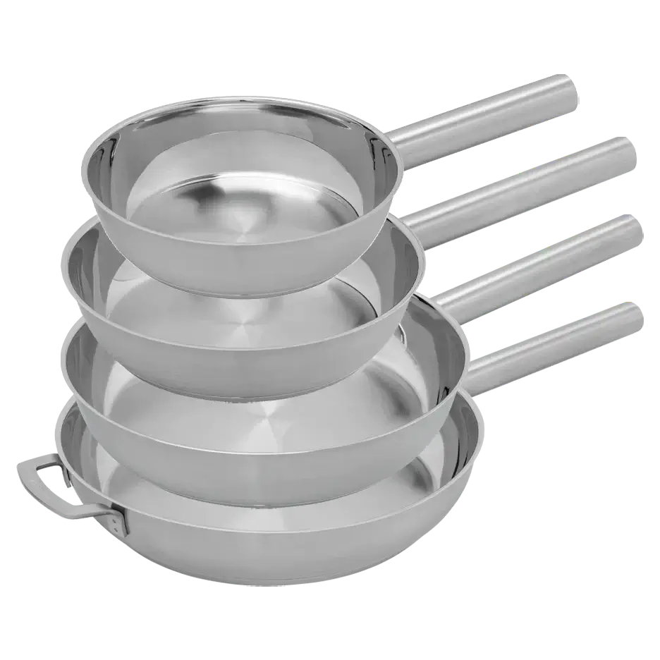 COMBEKK stainless steel four fry pan set