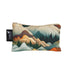 A medium reusable zip bag made of a mountain-motif fabric