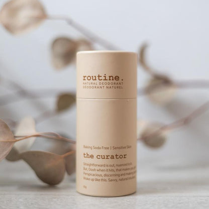 A tube of Routine all-natural deodorant in &quot;The Curator&quot; scent