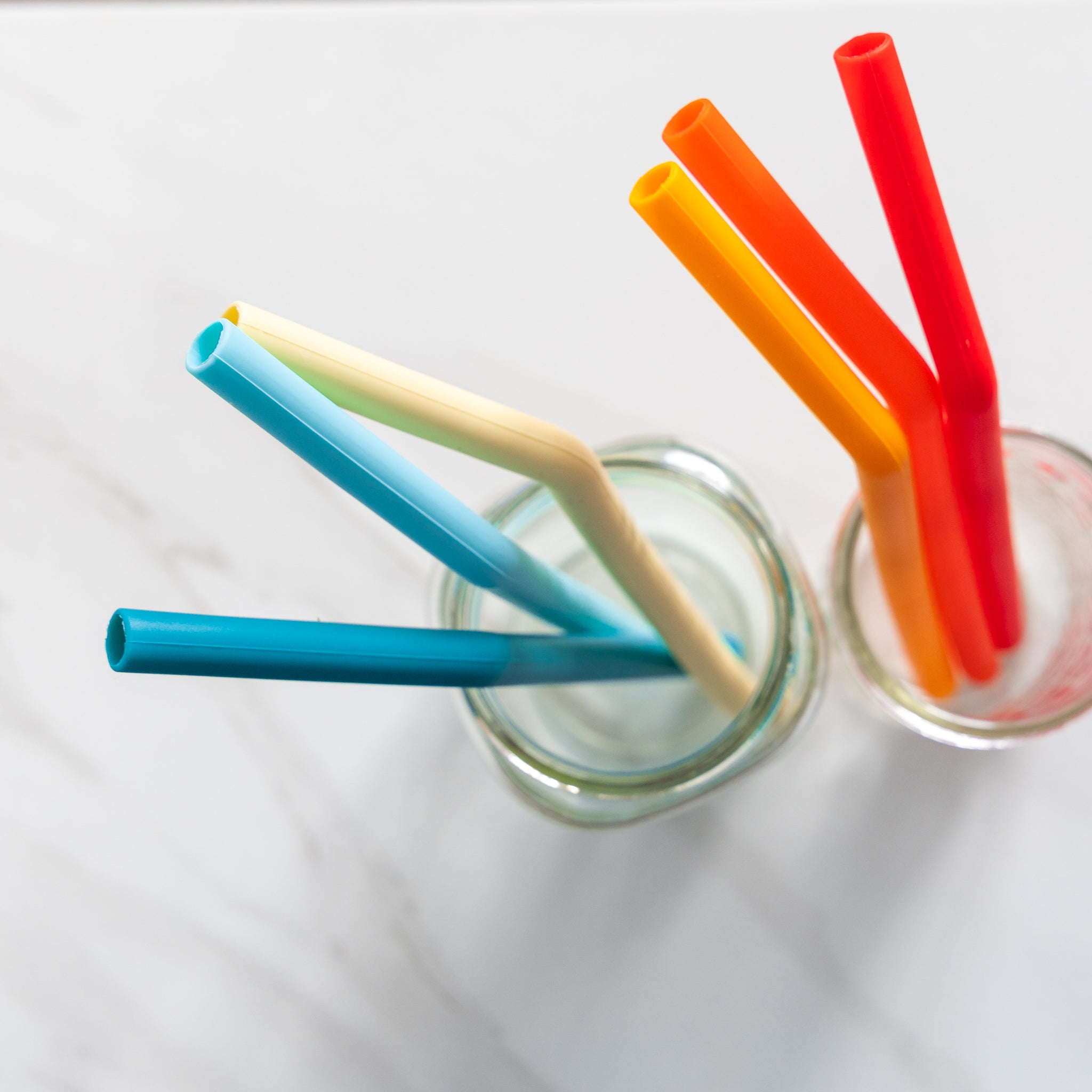 Set of 6 Silicone Smoothie Straws