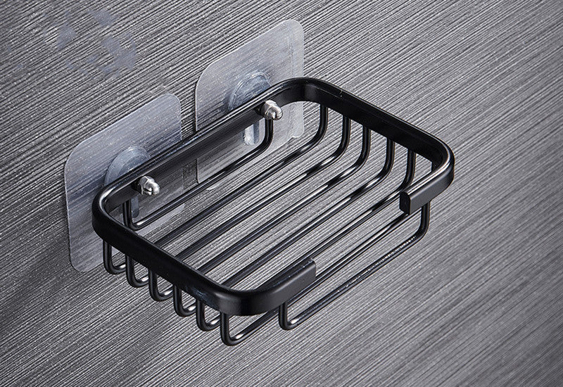 A black coloured suction cup shower tray