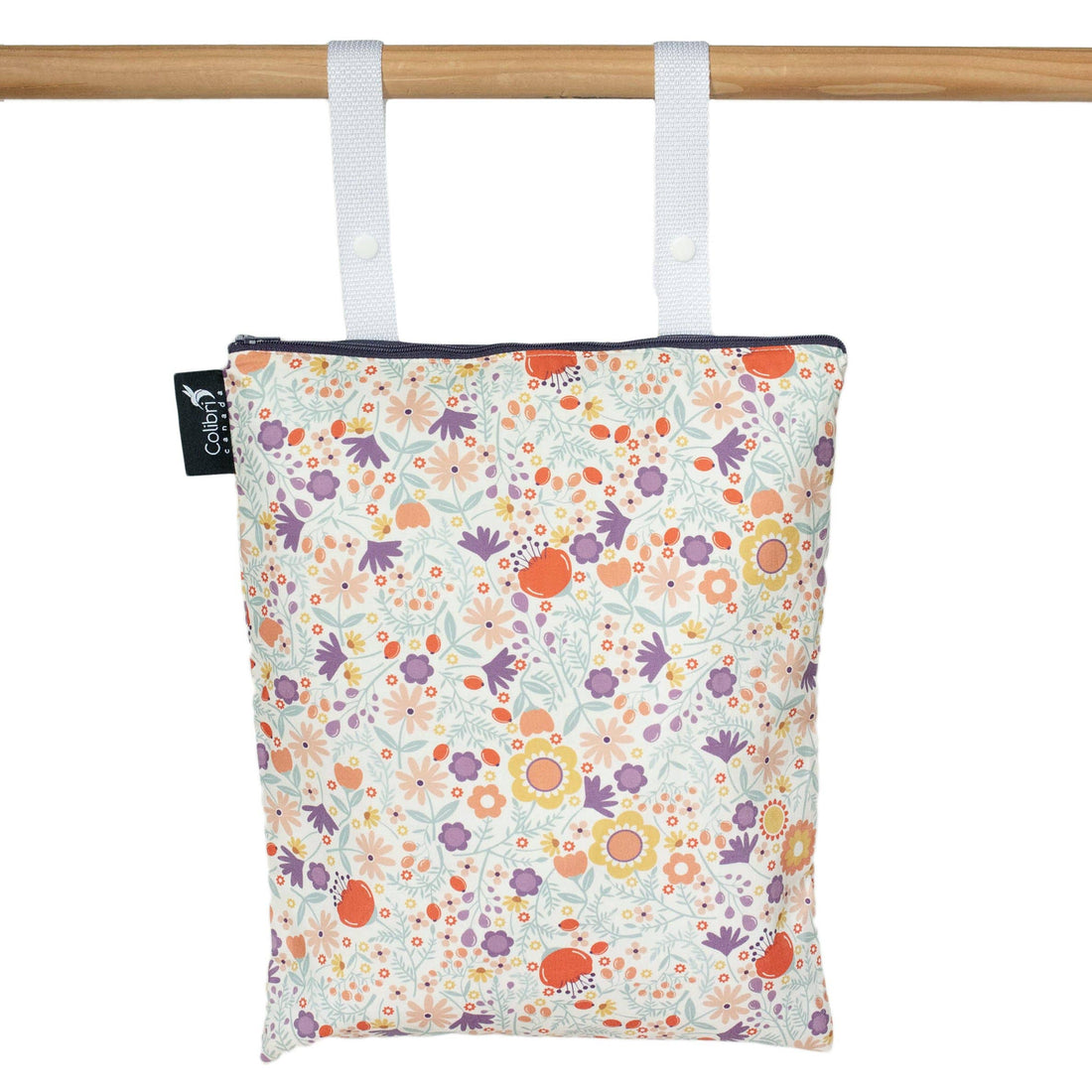 An extra large reusable multipurpose bag with flower-motif fabric